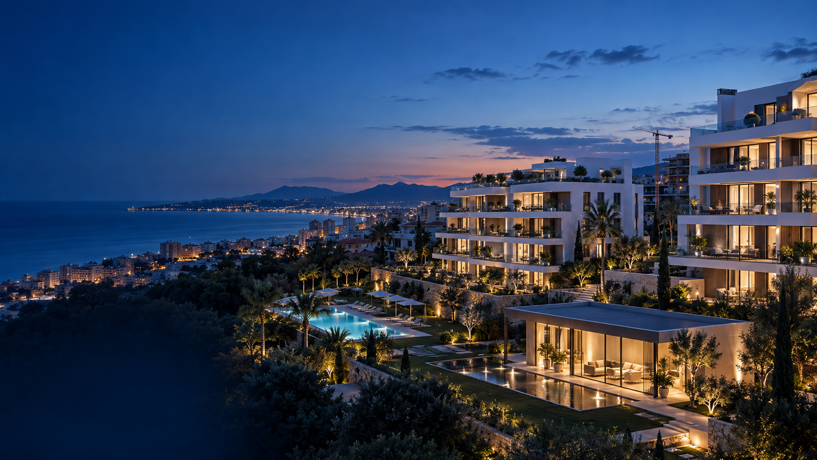 Promoción residencial conceptual en la costa española