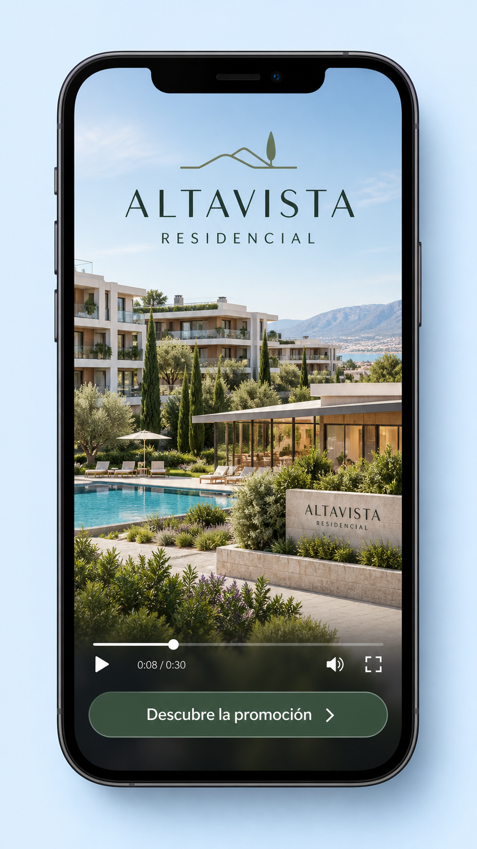 Campaña en vídeo online de Altavista Residencial con llamada a descubrir la promoción